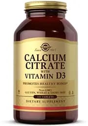Вітаміни та мінерали Solgar Calcium Citrate with Vitamin D3, 240 таблеток