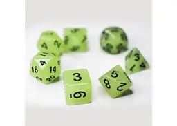 Набір кубиків Glow in the dark 7 Dice Set - White , 7 шт. (g7dglow05) - мініатюра 2