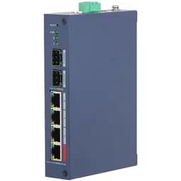 Коммутатор управляемый Dahua DH-CHS4206-4ET-90 48V с 4 портами POE 100Мбит + 2 порт SFP 1000Мбит 154.3×110,4×30 мм