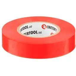 Стрічка електроізоляційна Intertool ізолента 20 м x 17 x 0.15 мм червона в упаковці 10 шт.