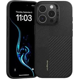 Чехол Benks Montage ArmorPro Kevlar Case 600D/1500D MagSafe для Apple iPhone 16 Pro Black (6948005905071) [117768]