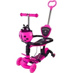 Самокат детский Bambi Scooter Children's 3-х колесный 3 в 1 SC2501 (Pink) светящиеся колеса розовый