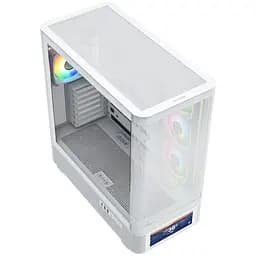 Корпус ModeCom VOLCANO AQ500 ARGB MIDI FRONT LCD 6,2” 4x120mm fans WHITE без БЖ ATX - мініатюра 7