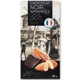 Шоколад Премия черный с целым миндалем 180 г (874592)