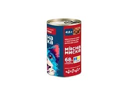 Консерви для собак М'ясна Миска шматочки в соусі з телятиною 415 г (4820255192154) - мініатюра 2