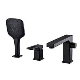 Змішувач для ванни на борт Gappo G1117-6 чорний матовий