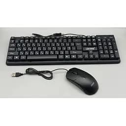 Комплект дротовий XSTRIKE X-1012, клавіатура та миша, USB, мембранна клавіатура, чорний
