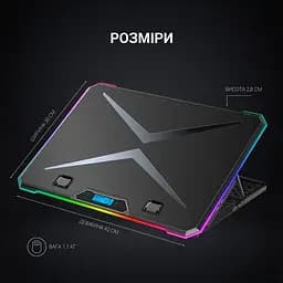 Охолоджувальна підставка для ноутбука GamePro Black (CP940) - мініатюра 12