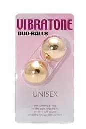 Вагинальные шарики Vibratone Unisex Duo Balls, 3.5 см, золотистый