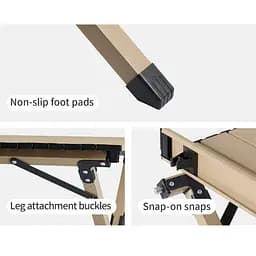 Складаний стіл Naturehike Star Jane T01 CNK2550JJ018, 119х60 см, вуглецева сталь, чорний - мініатюра 2
