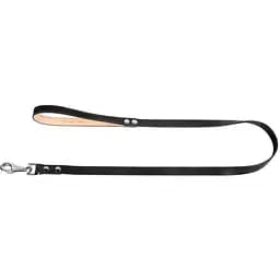 Повідець для собак Collar, одинарний, непрошитий, шкіряний, 122х1,6 см, чорний - мініатюра 2