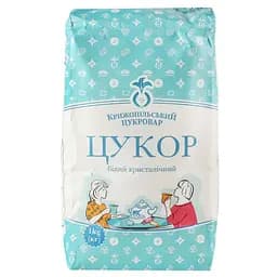 Цукор Крижопільський Цукровар, білий, кристалічний, 1 кг (878605)