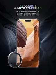 Захисне скло для камери Apple iPhone 15/15 Plus, Supreme BI, прозорий колір, з рамкою, глянцеве скло для захисту лінз, протиударне, прозоре, з клейовим шаром по контуру, не впливає на якість фото, ArmorStandart (ARM76599) - мініатюра 4