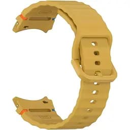 Силіконовий ремінець BeCover Ribbed Tape для Samsung Galaxy Watch (20 mm) 3 41 mm/4 40mm-44mm/5 40-44mm/6 40-44mm/7 40-44mm Yellow (712051) - мініатюра 3