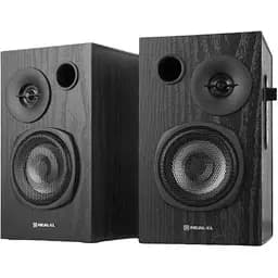 Колонки 2.0 Real-El S-235 Black, 2 x 9 Вт, МДФ, питание от 220V, управление сбоку