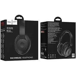 Навушники повнорозмірні бездротові Hoco W45 Enjoy BT headset чорні до 46 годин - мініатюра 2