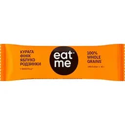 Батончик EatMe Курага, фінік, яблуко, родзинки, злаки 40 г