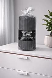 Простирадло на резинці 180х220 см з двома наволочками 50х70 см страйп сатин графіт TC303376230