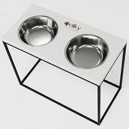 Hollky Base XL40 — миски на підставці для великих собак (2 × 1,8 л, висота 40 см) - мініатюра 9
