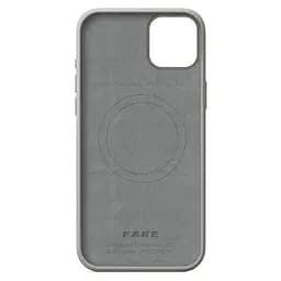 Кожаный чехол-панель для Apple iPhone 15 Plus, FAKE Leather Case, серый, искусственная кожа, премиум, противоударный, защита всего корпуса, с мягкой подкладкой, поддержка MagSafe и беспроводной зарядки, ArmorStandart (ARM76295) - мініатюра 2