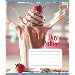 Зошит загальний "День з кавою" Leader 048-600193L-1 в лінію, 48 аркушів