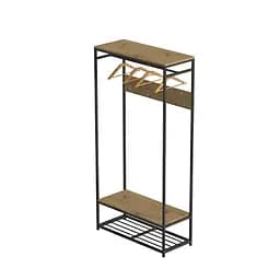 Вішалка модульна підлогова Ferrum-decor Треліс 15 180x90x38 чорний ДСП Дуб Артізан 16мм (FRD-104363)