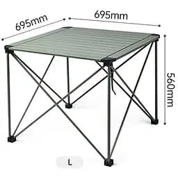 Складаний стіл Naturehike CNK2450JJ013, L, алюміній, сірий - мініатюра 2