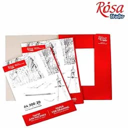 Папка для рисунку та креслення Rosa Studio 200г/м2 20л Дрібне зерно - мініатюра 3
