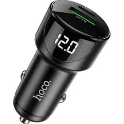 Автомобільний зарядний пристрій Hoco Z42 Light Road PD20W + QC3.0 Black [110008] - мініатюра 2