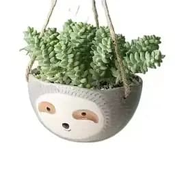Підвісний квітковий горщик кашпо у вигляді Ленівця (Сірий)