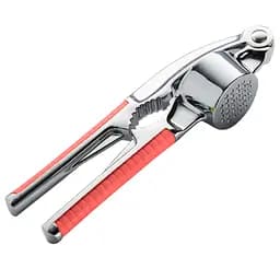 Многофункциональный пресс измельчитель для чеснока чесночница с орехоколом (2 в 1), Kitchen Master Красный 85641