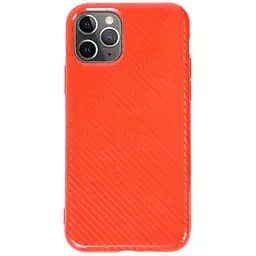 Чохол-накладка Toto TPU Carbon Fiber 2 mm Case Apple iPhone 11 Pro Red