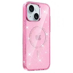 Чохол TPU Eclipse Sparkle Magnetic Fit для Apple iPhone 14 / 13 (6.1") Pink - мініатюра 2