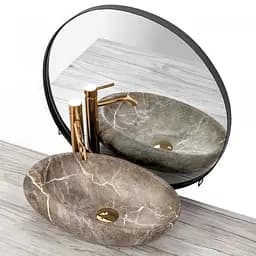 Умивальник Rea Roxy 49 30,7x48,6 B Stone nature (REA-U6650) - мініатюра 2
