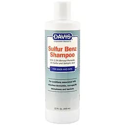 Шампунь Davis Sulfur Benz Shampoo девіс сульфур бенз для собак та котів із захворюваннями шкіри 355 мл