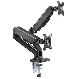 Кронштейн настольный для двух мониторов 17-32 дюйма OfficePro OPMA-502 Black - мініатюра 3