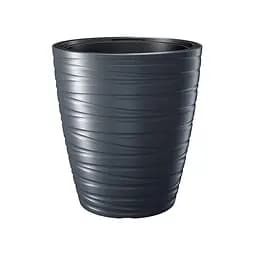Горщик для квітів Prosperplast Maze круглий з вкладишем антрацит 296 х 329 мм (88710-433)