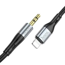 Аудiокабель HOCO UPA22 iP silicone digital audio conversion cable Black