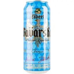 Пиво світле Zibert Bavarske спеціальне пастеризоване з/б 5% 0.5 л