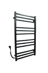 Електрична рушникосушарка Kosser Велді 1000x500/12 ЕL тайм. нержавіюча сталь (чорний) ДВ02EL, Чорний матовий, Ліве