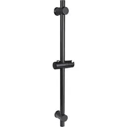 Душова стійка з тримачем універсальна Qtap Lepit 665 мм округла QTLEP82103OB Black Matt Чорний матовий