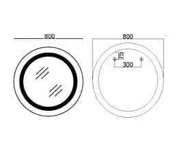 Дзеркало Mixxus PLAIN MC02-80 з LED Touch, Anti-fog, димером, регулюванням яскравості, годинником (MI6931) - мініатюра 10