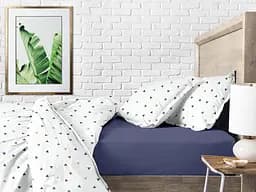 Комплект постільної білизни Cosas Delta CS6 Сімейний білий (DeltaColor_DarkBlue_160x2) - мініатюра 3