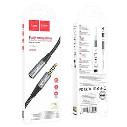 Кабель Hoco UPA20 3.5 audio extension cable male to female L-2 м Темно-сірий - мініатюра 2