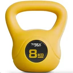 Гиря виниловая Trex Sport 8кг TX-008CKB желтая