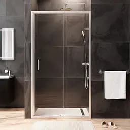Душові двері AM.PM Gem 110x195 см скло прозоре хром матовий W90UG-110-1S-195MT, прозорий, хром матовий - мініатюра 3