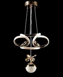 Люстра стельова LED Splendid Ray L124/2, 2 лампи, золото, білий, регульована висота 30-120 см - мініатюра 2