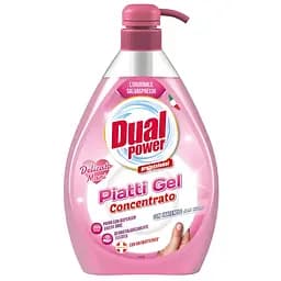 Концентрированный гель для мытья посуды Dual Power с дозатором Нежные руки 1 л