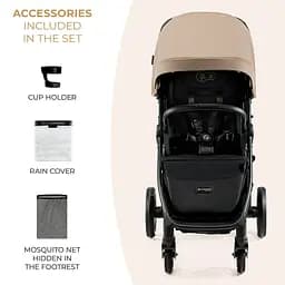 Прогулянкова коляска Kinderkraft Mitzy Linen Beige (KSMITZ00BEG0000) - мініатюра 6