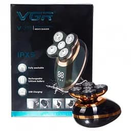 Електробритва акумуляторна VGR V-316 LCD (5 в 1) тример машинка для стрижки волосся - мініатюра 3